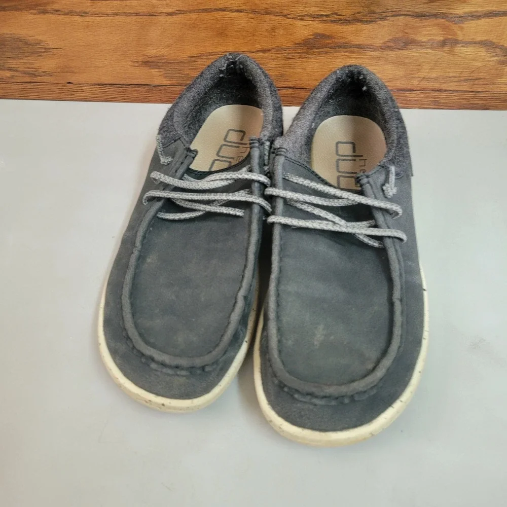 Hey‎ Dude Wally Shade Mens Grey Charcoal Slip On Loafers Size 8 121883246